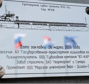 На&nbsp;ЗАО&nbsp;&laquo;Нефтефлот&raquo; состоялась торжественная закладка трех сухогрузных судов проекта RSD34L.