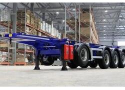 Тонар выпустил специализированный полуприцеп контейнеровоз для тяжелых 20 футовых танк контейнеров