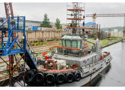 На&nbsp;Зеленодольском&nbsp;СЗ спущен на&nbsp;воду буксир &laquo;Кулой&raquo; проекта Т3150-ЗД