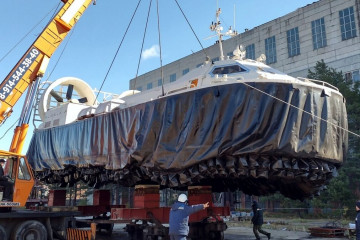 Хабаровский судостроительный завод спустил на&nbsp;воду СВП-50 проекта 12270М