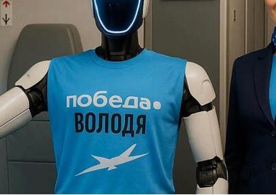 Робот-бортпроводник Володя.
